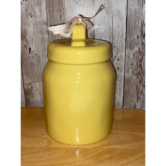 Rae Dunn Ceramic Yellow Peep Peep Canister Cookie Candy Jar 6.5" Easter - Picture 5 of 10